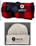 2025 Red & Black Plaid Fleece Blanket or Beanie with WCIC logo