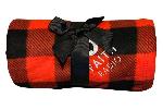 2025 Red & Black Plaid Fleece Blanket with Faith Radio logo - shipped to US & Canada addresses only